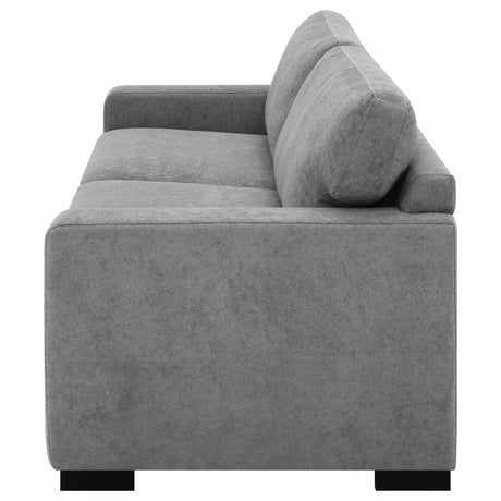 Simpson Track Arm Sleeper Sofa with Queen Mattress - Light Grey Fabric with Pocket Coil Seating – view 7
