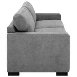 Simpson Track Arm Sleeper Sofa with Queen Mattress - Light Grey Fabric with Pocket Coil Seating – view 10