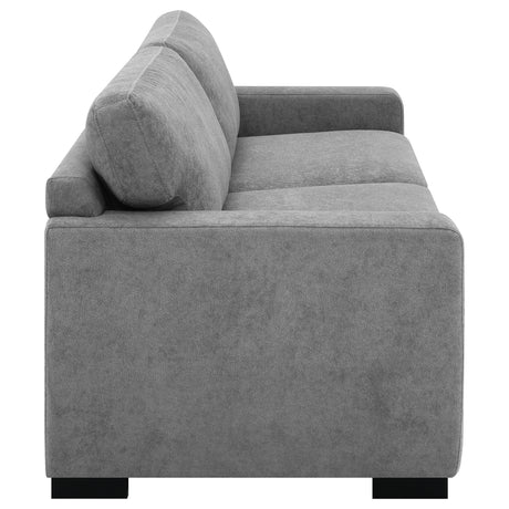 Simpson Track Arm Sleeper Sofa with Queen Mattress - Light Grey Fabric with Pocket Coil Seating – view 10