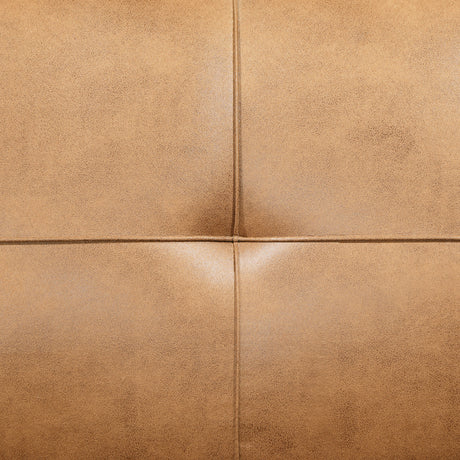 Jenson Armless Convertible Sofa Bed - Biscuit-Tufted Faux Leather in Saddle Brown or Dark Coffee – view 13