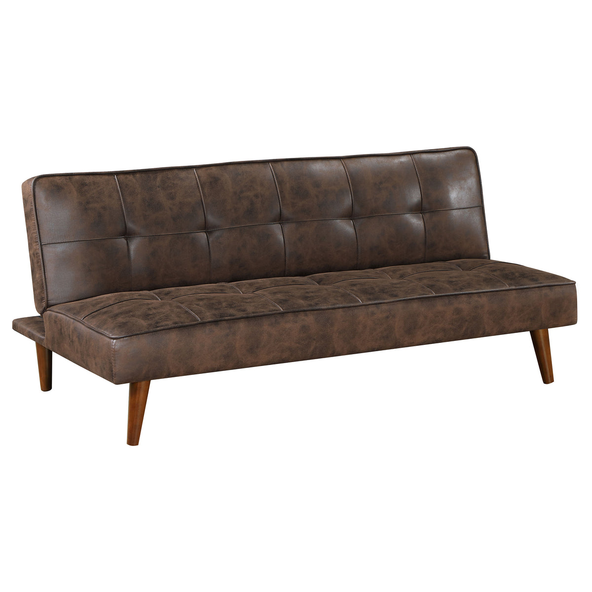 Jenson Armless Convertible Sofa Bed - Dark Coffee
