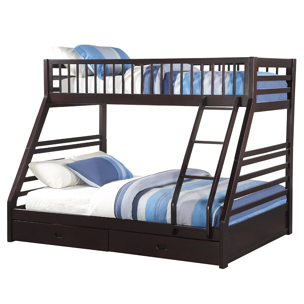 Jason Twin XL over Queen Bunk Bed with 2 Storage Drawers