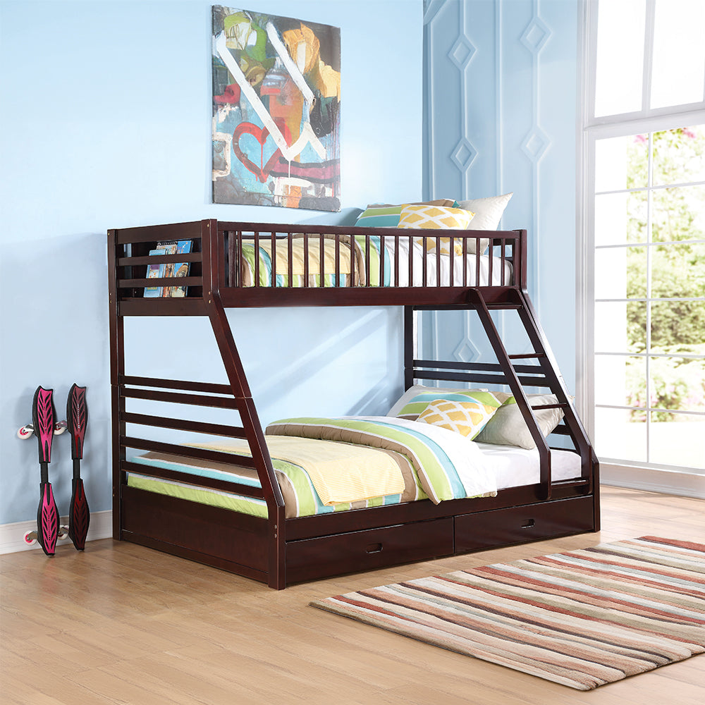 Jason Twin XL over Queen Bunk Bed with 2 Storage Drawers
