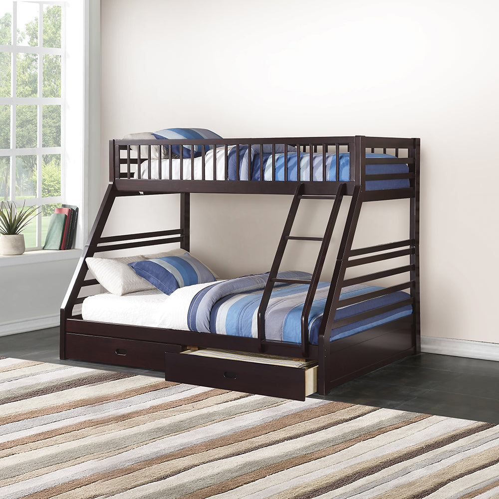 Jason Twin XL over Queen Bunk Bed with 2 Storage Drawers