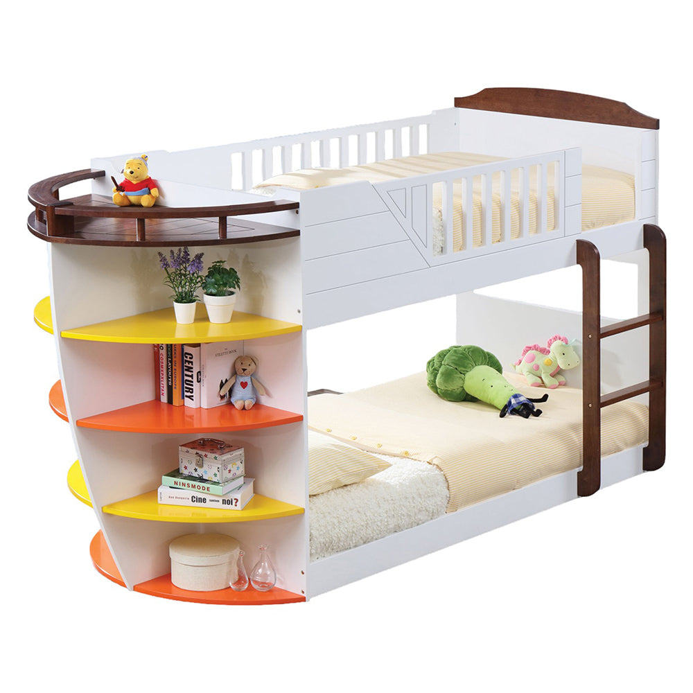 Neptune Twin over Twin Bunk Bed with Storage Shelves