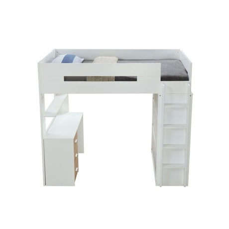 Nerice Twin Loft Bed with Desk & Wardrobe