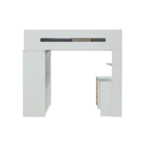 Nerice Twin Loft Bed with Desk & Wardrobe