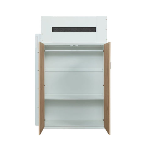 Nerice Twin Loft Bed with Desk & Wardrobe