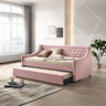 Lianna Button-Tufted Velvet Daybed with Trundle