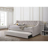 Lianna Button-Tufted Velvet Daybed with Trundle