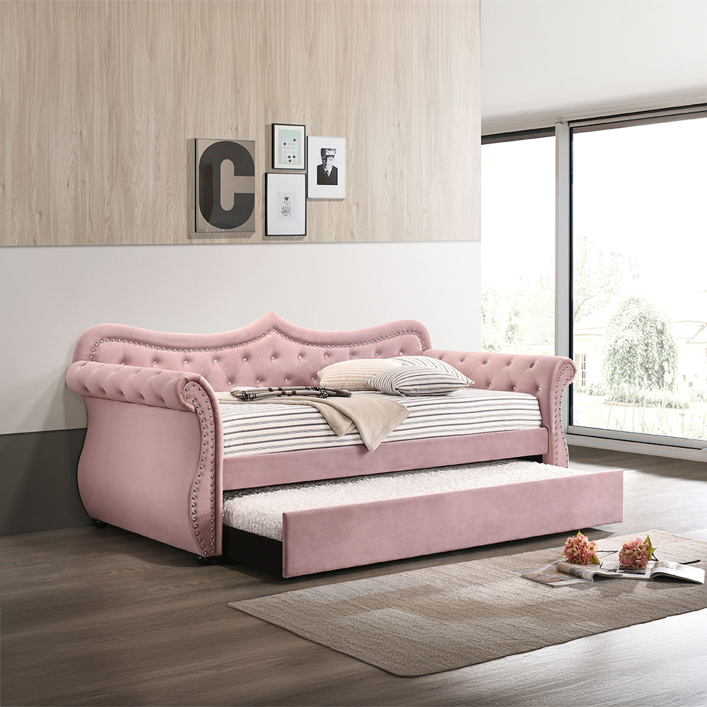 Adkins Upholstered Twin Daybed with Trundle