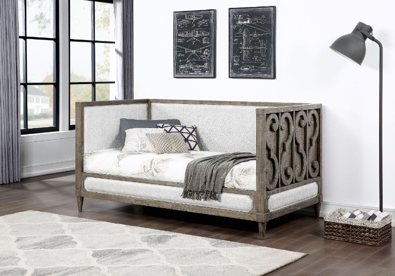 Artesia Upholstered Twin Daybed & 5-Drawer Chest