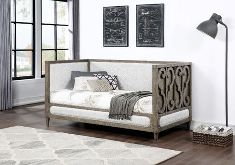 Artesia Upholstered Twin Daybed & 5-Drawer Chest