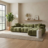 Calliope 4-Piece Modular Sectional with Corner and Armless Chairs - Contemporary Lounge Seating