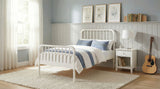 Jones Jenny Lind Twin Bed - Classic Spindle Platform Bed in White Solid Wood – view 1