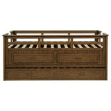 Carlsbad Twin Captain's Bed with Trundle - Storage Drawers in Medium Brown Pine – view 5