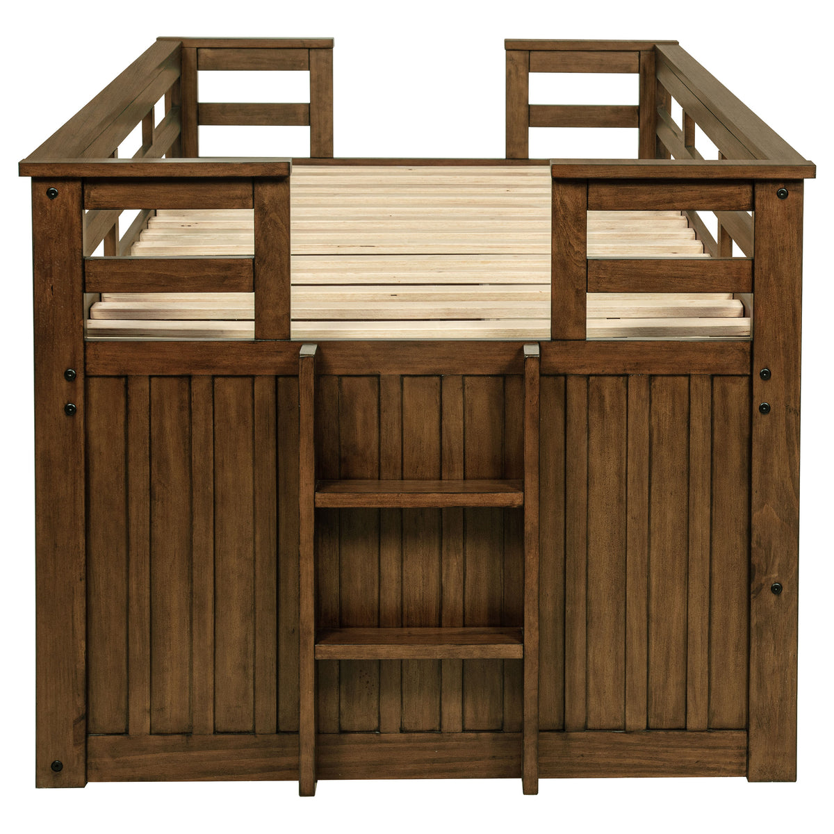 Carlsbad Twin Captain's Bed with Trundle - Storage Drawers in Medium Brown Pine – view 7