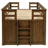 Carlsbad Twin Captain's Bed with Trundle - Storage Drawers in Medium Brown Pine – view 7