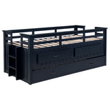 Carlsbad Twin Captain's Bed with Trundle & 2 Drawers - 
