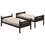 Littleton Wood Bunk Bed - Twin over Twin or Twin over Full, Convertible with Angled Ladder in Espresso, White, Black or Grey – view 13