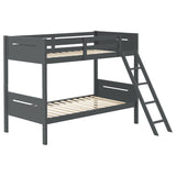 Littleton Wood Bunk Bed - Twin over Twin / Grey