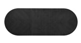 Dobby 90"-123" Extendable Oval Wooden Dining Table in Black - room setting