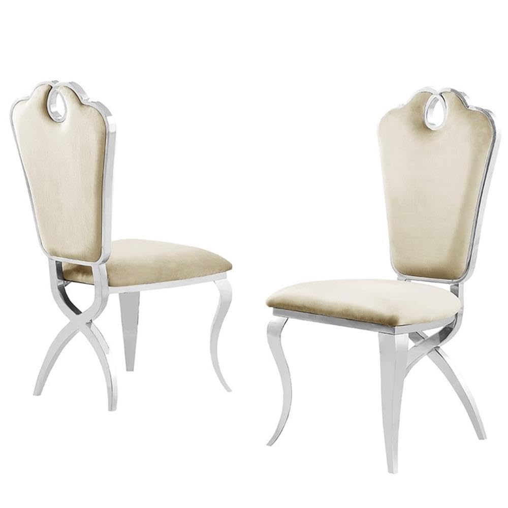 Lexim Velvet Dining Chairs, Set of 2