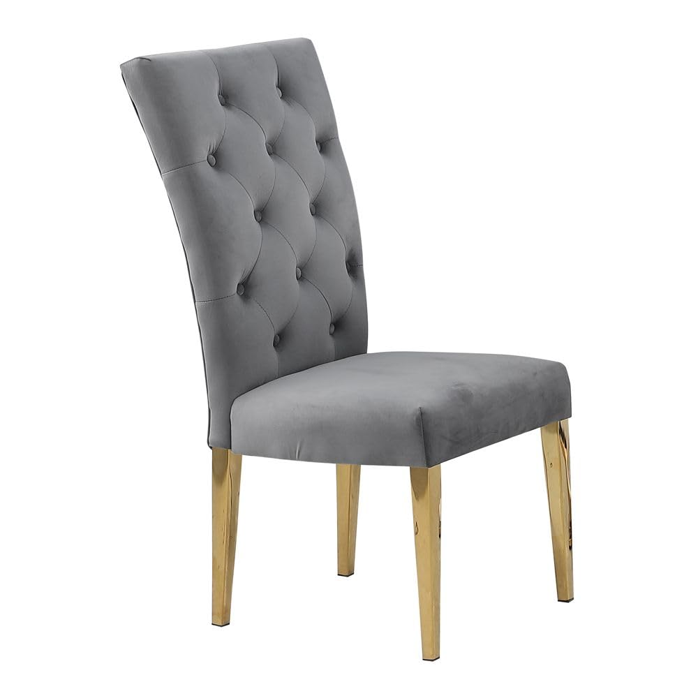 Lexington Modern Velvet Upholstered Dining Side Chairs - angle view