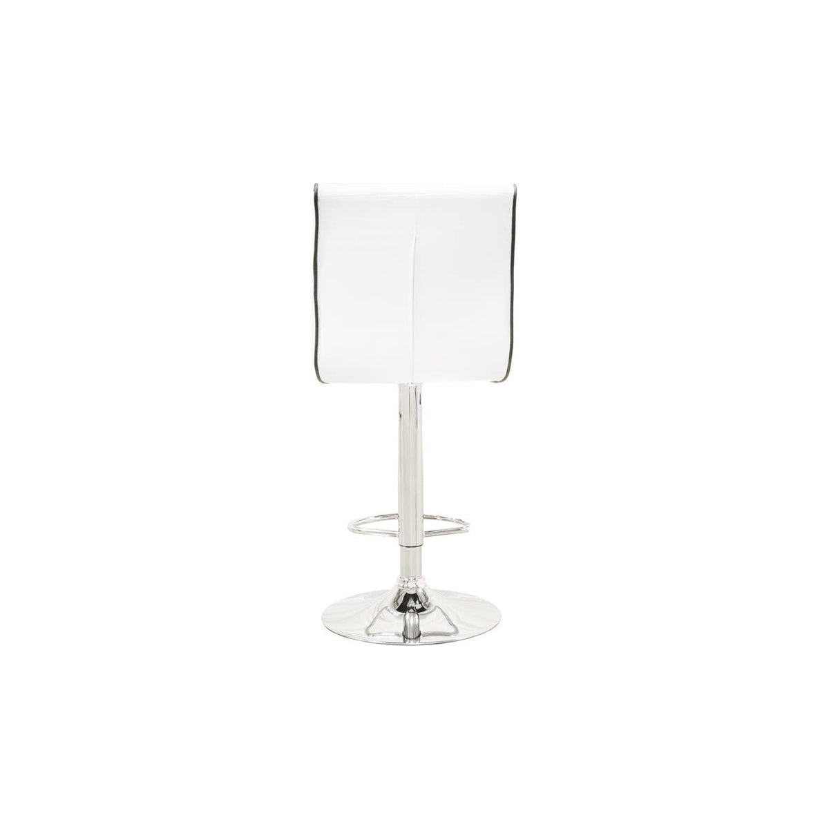 Swivel Bar Stool with Crystal and Tufted Look in White - detail view