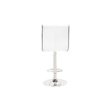 Swivel Bar Stool with Crystal and Tufted Look in White - detail view