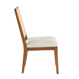 Kassy 5-Piece Cream with Walnut Rattan Dining Set - side view