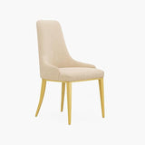 Stylus Black Fabric Dining Chair with Gold Metal Legs - Contemporary & Modern Seating