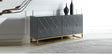 Tabitha 64 inch lacquer sideboard with diamond pattern doors