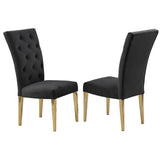 Lexington 7-Piece Rectangle Dining Set with 6 Velvet Upholstered Chairs, Modern Contemporary… - close-up