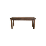 Transitional Solid Wood Dining Room Bench in Antique Natural Oak