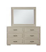 Modern Celine Bedroom Set with LED Lighting in Warm Wood