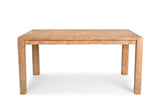 Janet 60" Transitional Rectangular Wood Dining Table with 4 Straight Legs, Large Solid Farmhouse… - detail view