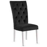 Lexington 7-Piece Rectangle Dining Set with 6 Velvet Upholstered Chairs, Modern Contemporary… - angle view