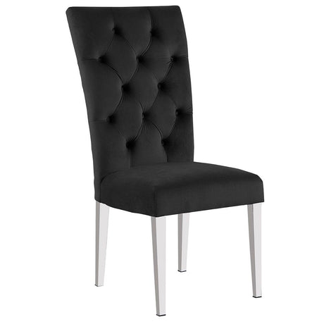Lexington 7-Piece Rectangle Dining Set with 6 Velvet Upholstered Chairs, Modern Contemporary… - angle view