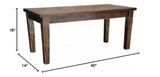 Transitional Solid Wood Dining Room Bench in Antique Natural Oak - side view