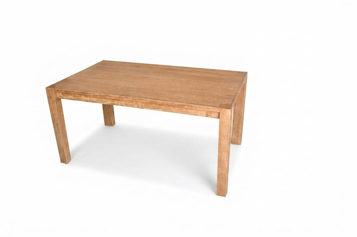 Janet 6-Piece Transitional Dining Set, 60" Rectangular Wood Table in Antique Natural Oak - side view