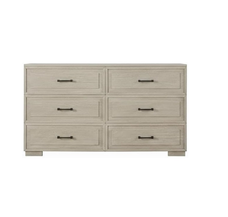 Modern Celine Bedroom Set with LED Lighting in Warm Wood