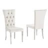 Terracotta Velvet Dining Chairs in Beige with Silver