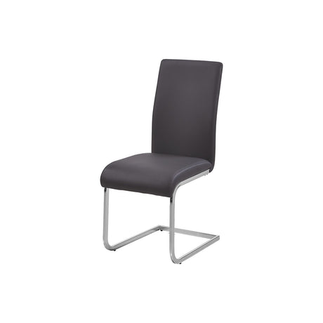 Mirage 5 Pcs Glass Top Modern Dining Set in Grey - detail view