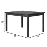 Cooper 48" Modern Contemporary Rectangular Dining Table - side view