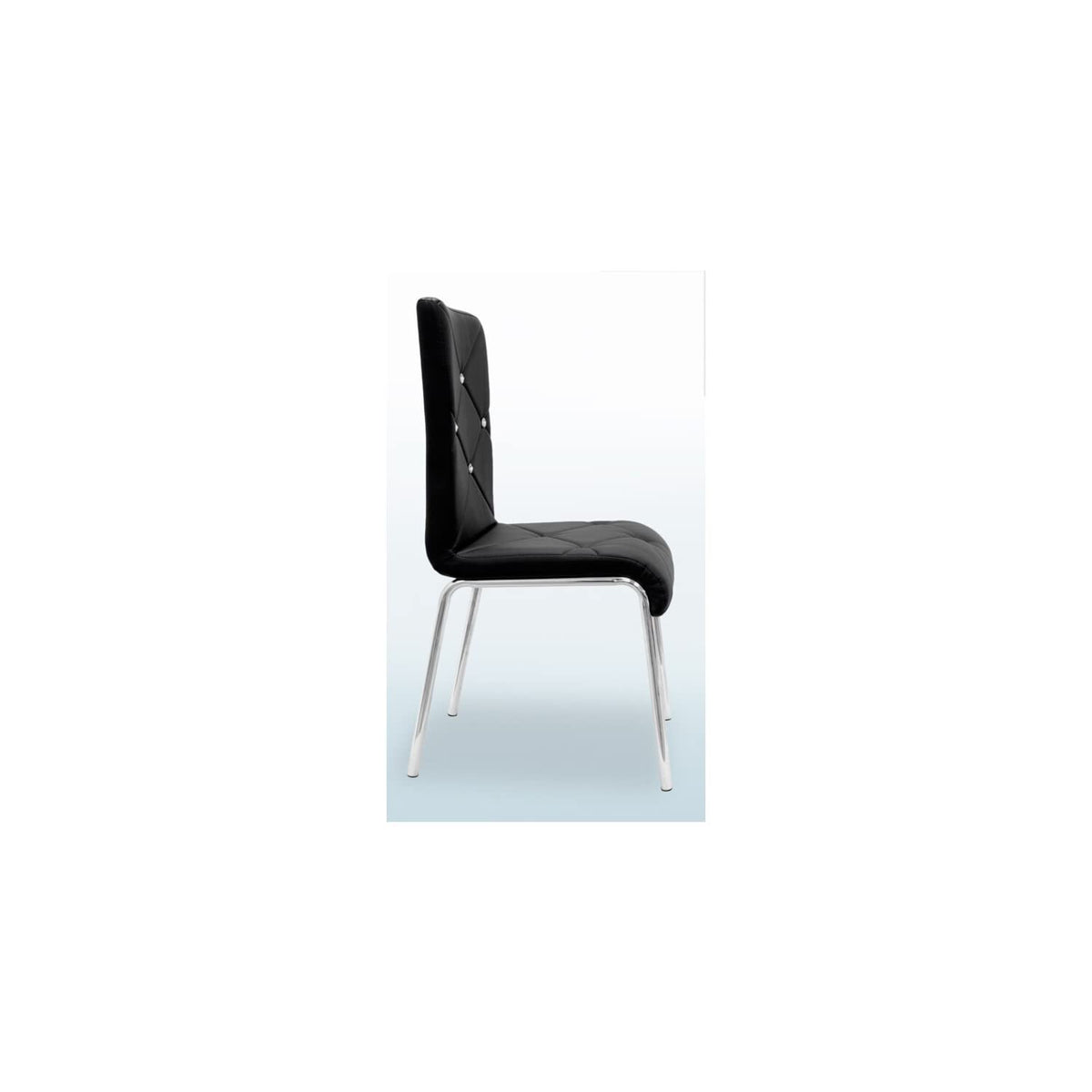 Contemporary 5-Piece Dinette Set with Faux Leather Chair in Black - detail view