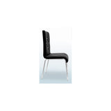 Contemporary 5-Piece Dinette Set with Faux Leather Chair in Black - detail view