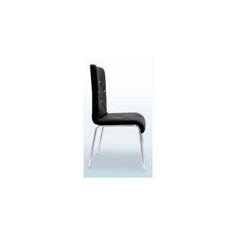 Contemporary 5-Piece Dinette Set with Faux Leather Chair in Black - detail view