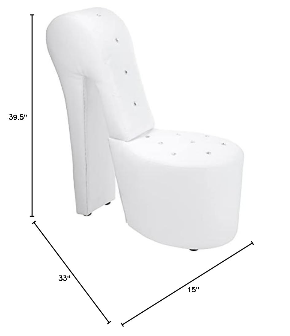 Tristam 40" Modern Glam High Heel Lounge Chair - back view