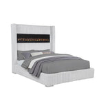 Uphoria California King Velvet Bed with Fireplace